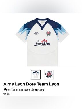 Aime Leon Dore Team Leon Performance White Jersey size Large Men NEW